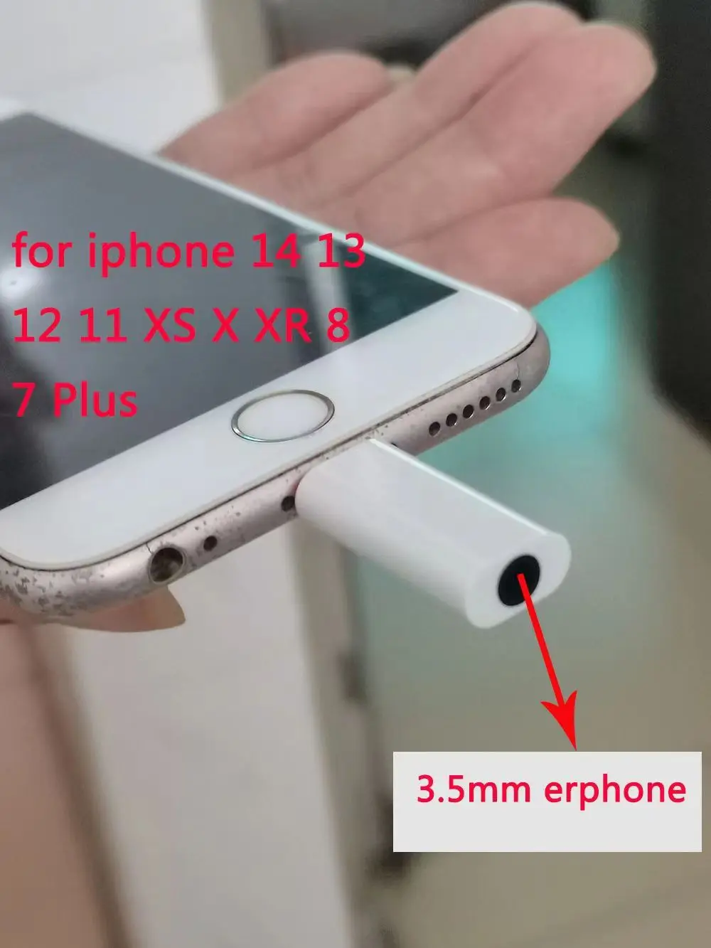 Mini Lightning to 3.5mm AUX Adapter for iPhone 14 13 12 11 XS XR X 8 7 Plus Audio Headphone Connector Adapter Earphone Jack