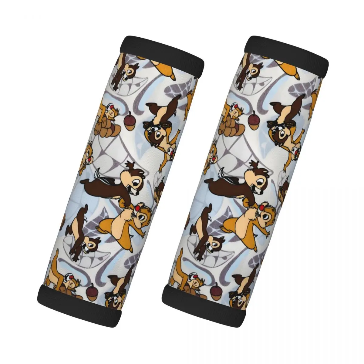 

Custom Cartoon Chip And Dale Luggage Handles Wrap Grips 2 Pcs Handle Grip For Travel Bag Luggage Suitcase Airplane Comfortable