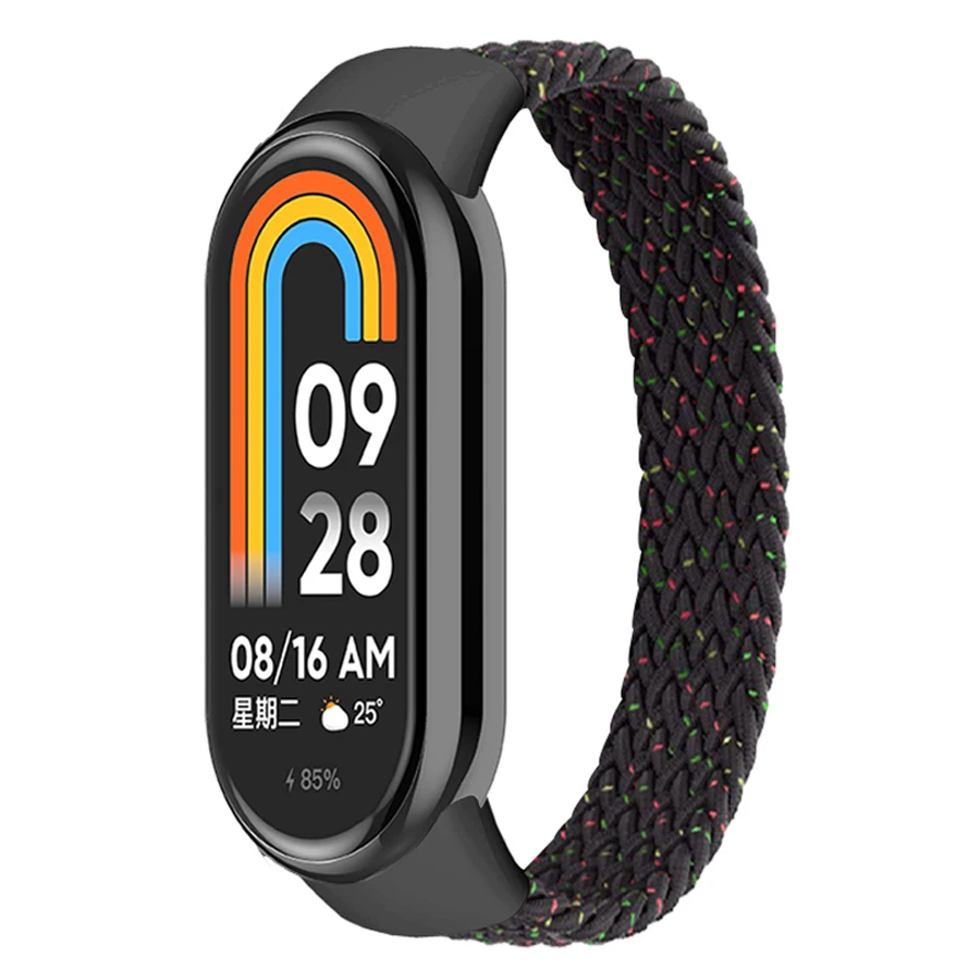 Nylon Solo Loop Gevlochten Bandje voor Xiaomi Mi Band 8 9 10 Vervangende Elastische Horrebandjes Correa Armband voor Mi Band 8 9 10 NFC