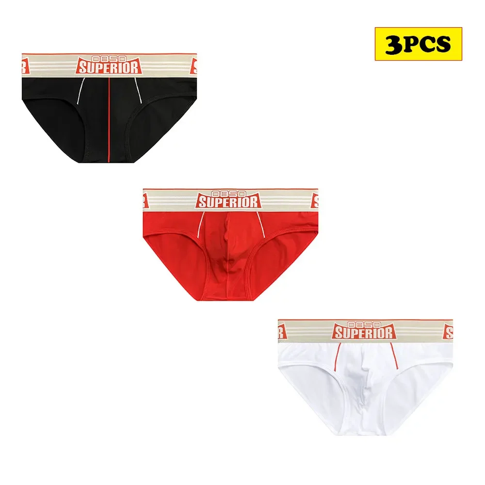 3PCS/Set Men Sexy Underwear Cotton Breathable Bikini Briefs Male Sports Boxers Underpants for Men BS842