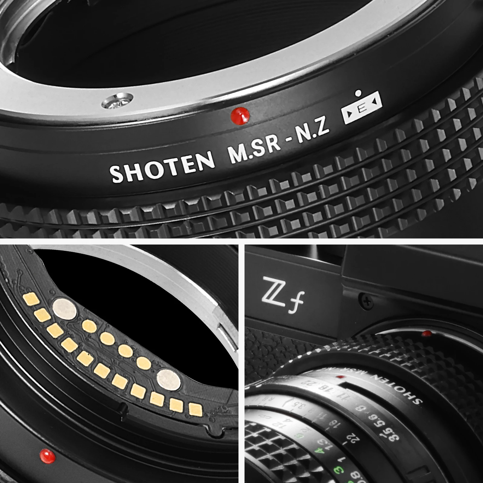 

Электронный адаптер Shoten MSR-NZ E с подтверждением фокусировки для объективов Minolta MD MC SR на камеры Nikon Z8 Z9 Z7II Z6II Z5 Z7 Z7II
