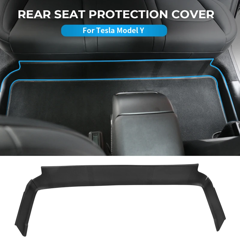 For Tesla Model Y 2023 TPE Under Seat Side Full Protector Cover Anti-kick Protective Pad Guard Seat Rear Integrated Full Cushion