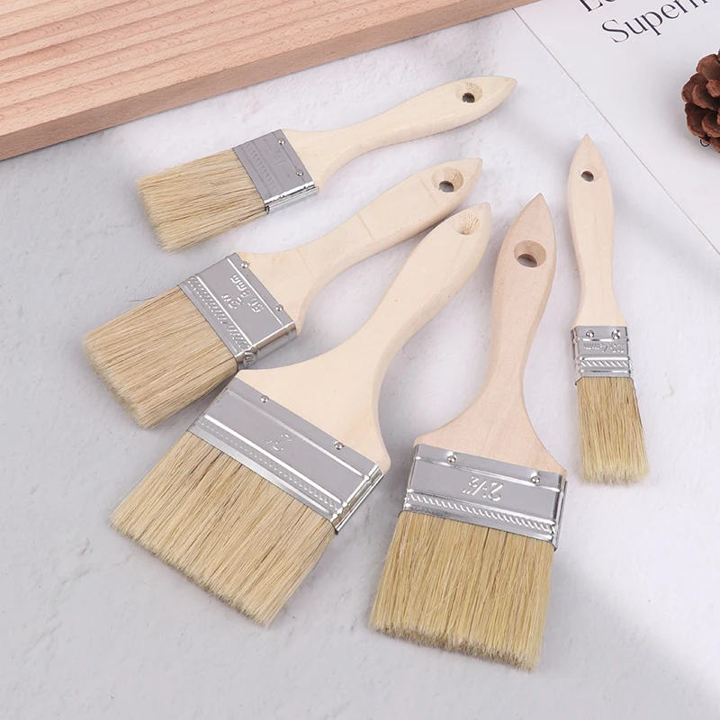 1/3Pcs Wooden Handle Wall Paint Brush Home Improvement Interior Exterior Corner Brush Latex Paints Lacquers Painting Tool