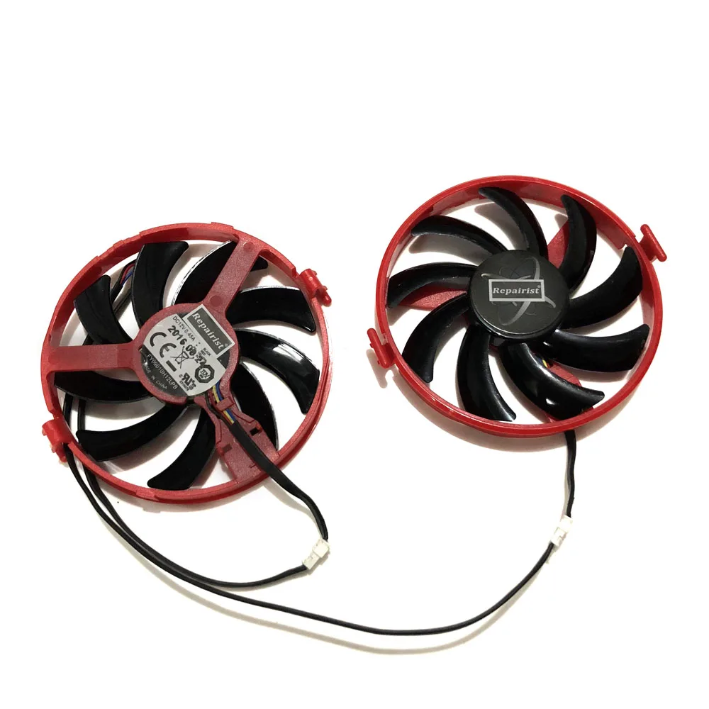 Pendingin VGA GPU, FDC10H12S9-C, Fan/A, kipas kartu Video, untuk XFX R9 380X R7 370, pendingin kartu Grahics 2 buah/set