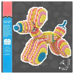 Cute Dog Series Semi-dissection Balloon Dog Ornament Splicing Series Building Block Puzzle Assembly Micro Particles Gift