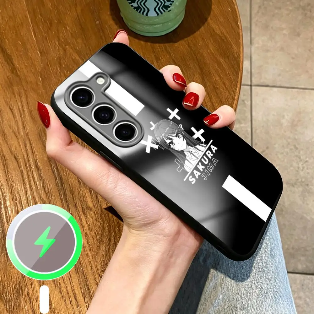 CUTE Sakurajima Mai beauty Phone Case For Samsung S26 S25 S24 S23 S22 S21 Plus Ultra Fold A Glass Magnetic Case view 3