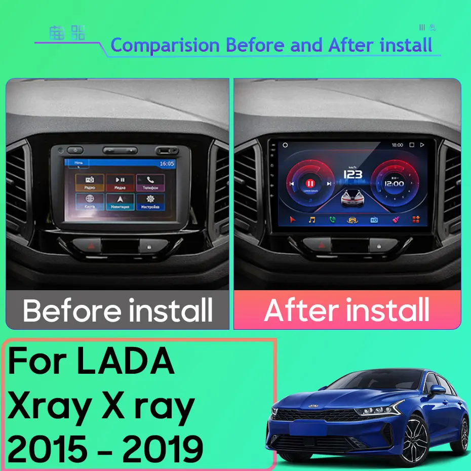 Android Car Multimedia Stereo For LADA Xray X Ray 2015 - 2019 Radio Player GPS Navigation Carplay Auto Wifi  No 2din 2 DIN DVD