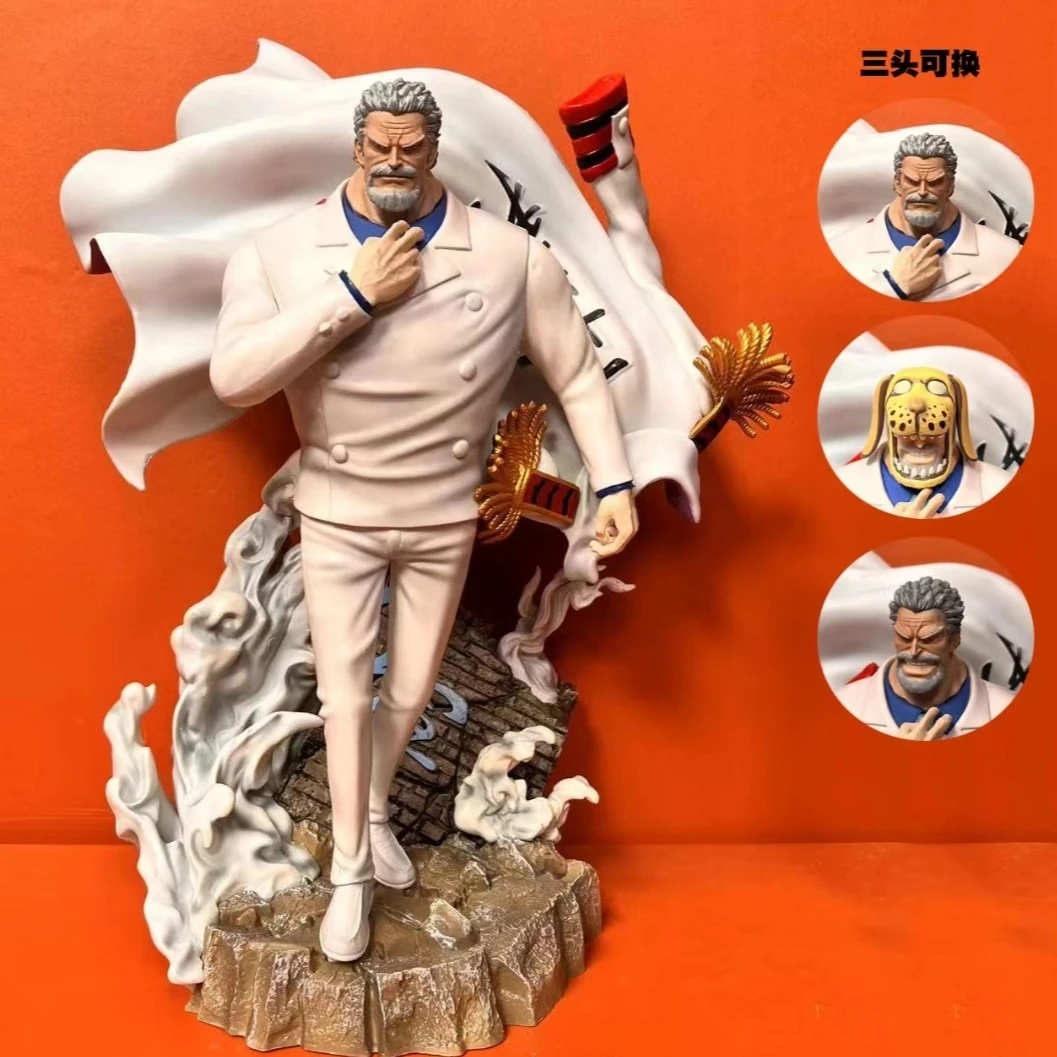 New 43cm Anime One Piece Monkey D Garp Figure Action Figures Navy Lieutenant General Hero Pvc Statue Collection Model Toys Doll