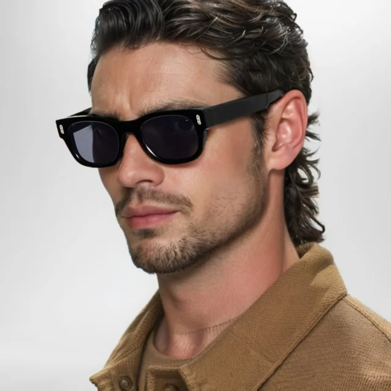 

Retro black framed polarized sunglasses for men travel driving glasses fashionable new sunglasses for women UV400 protection