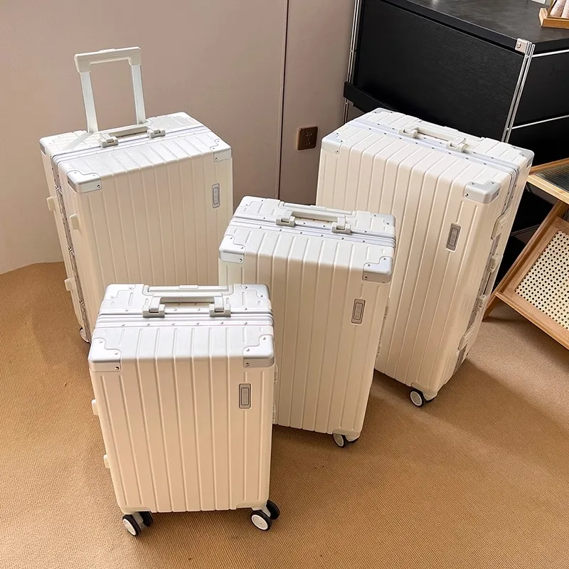 Valises d'embarquement à roulettes pour femmes et hommes, cadre d'infraction, grande capacité, bagages à roulettes durables, mot de passe muet, 20 po