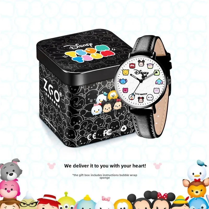 Disney-Montre à quartz Shoous pour filles, Joint ZGO authentique, Simple Ins