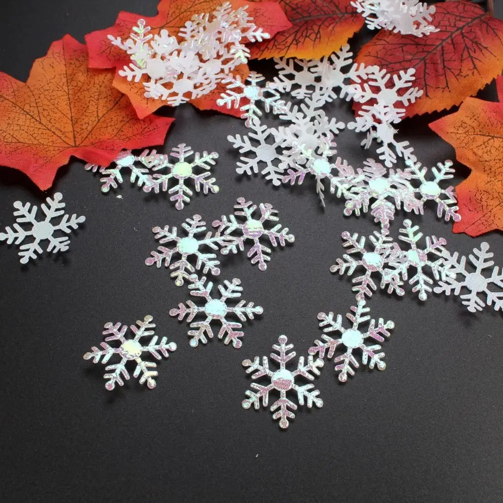 

Funny Multi-color Christmas Snowflakes Confetti Glitter DIY Artificial Snowflakes 1.5cm/2cm/3cm Snowflake Sequins Christmas