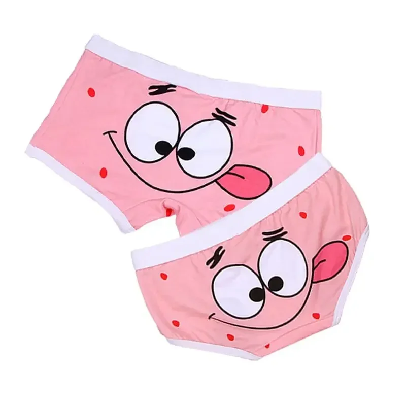 Hot SpongeBob Panties Cotton Underpants Sexy Panties for Women Men Briefs Comfortable Couple Shorts U Convex Pouch Plus L-2XL