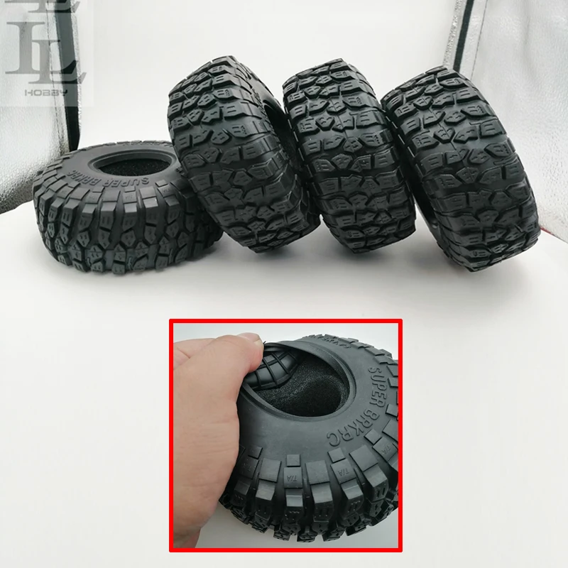 

2pcs 1.9 Inch Climbing Tread Simulates Tire Squeeze 120mm for 1/10 RC Crawler Car Traxxas TRX4 Defender Bronco AXIAL SCX10 RC4WD