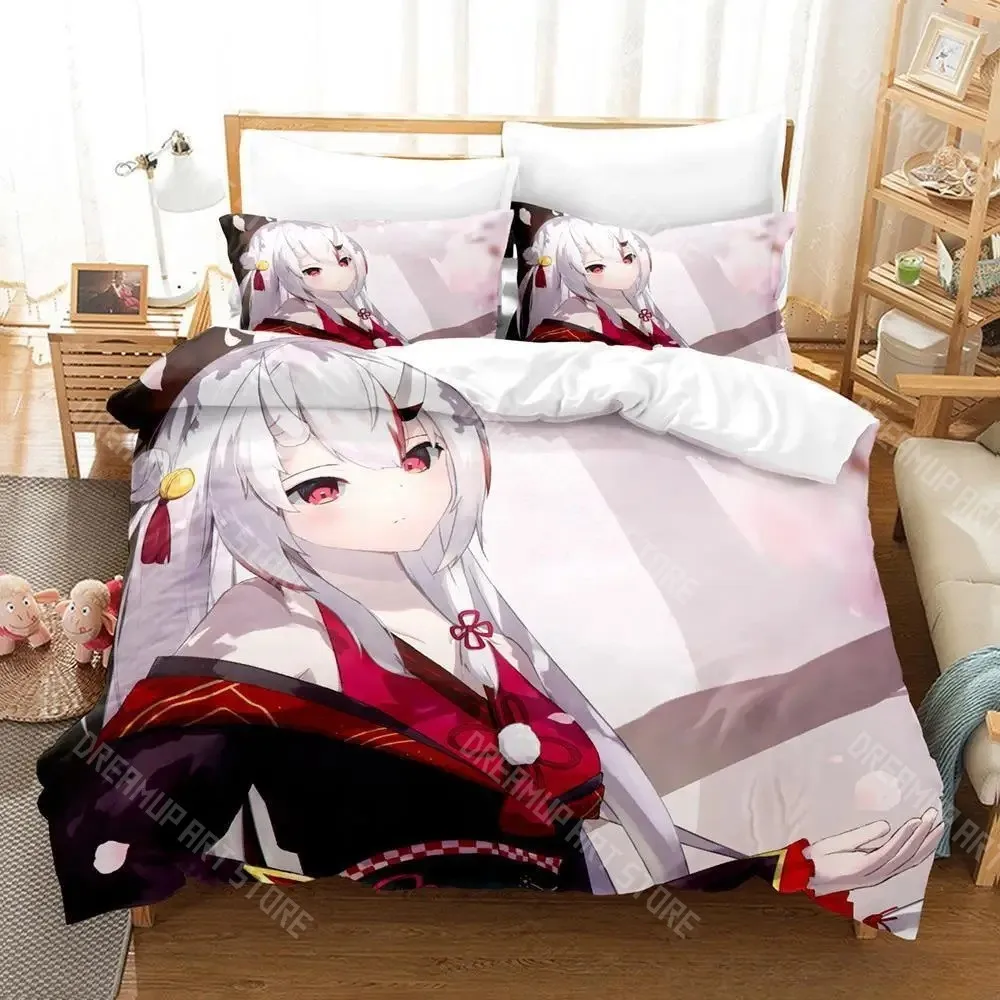 3D Printed Nakiri Ayame Bedding Set for Boys Girls Duvet Cover Pillowcase Twin Queen King Full Single Double Sizes