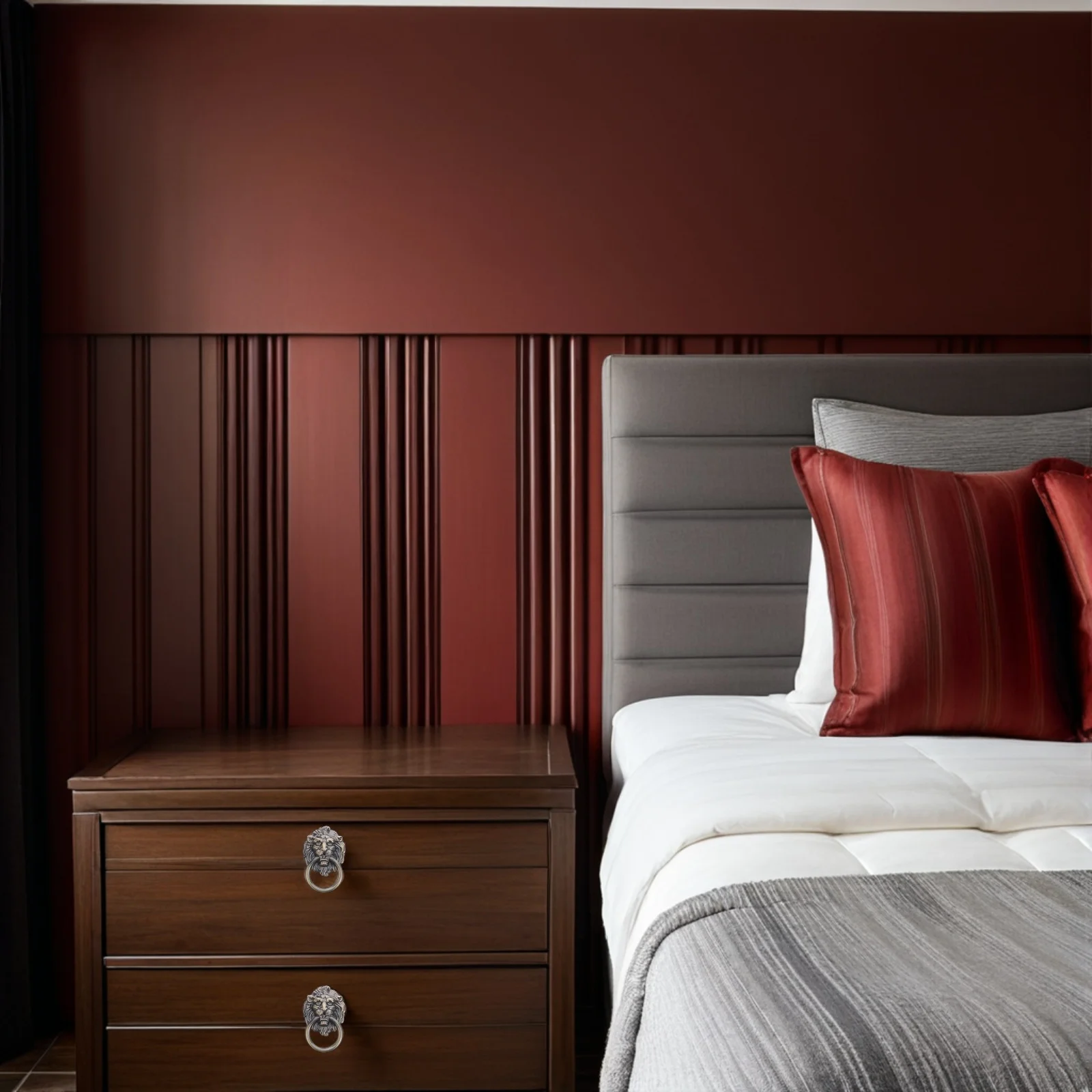 

6pcs Retro Lion Head Pull Handle Cabinet Knob Bronze Drawer Dresser Wardrobe Kitchen Cupboard Hardware Vintage Style