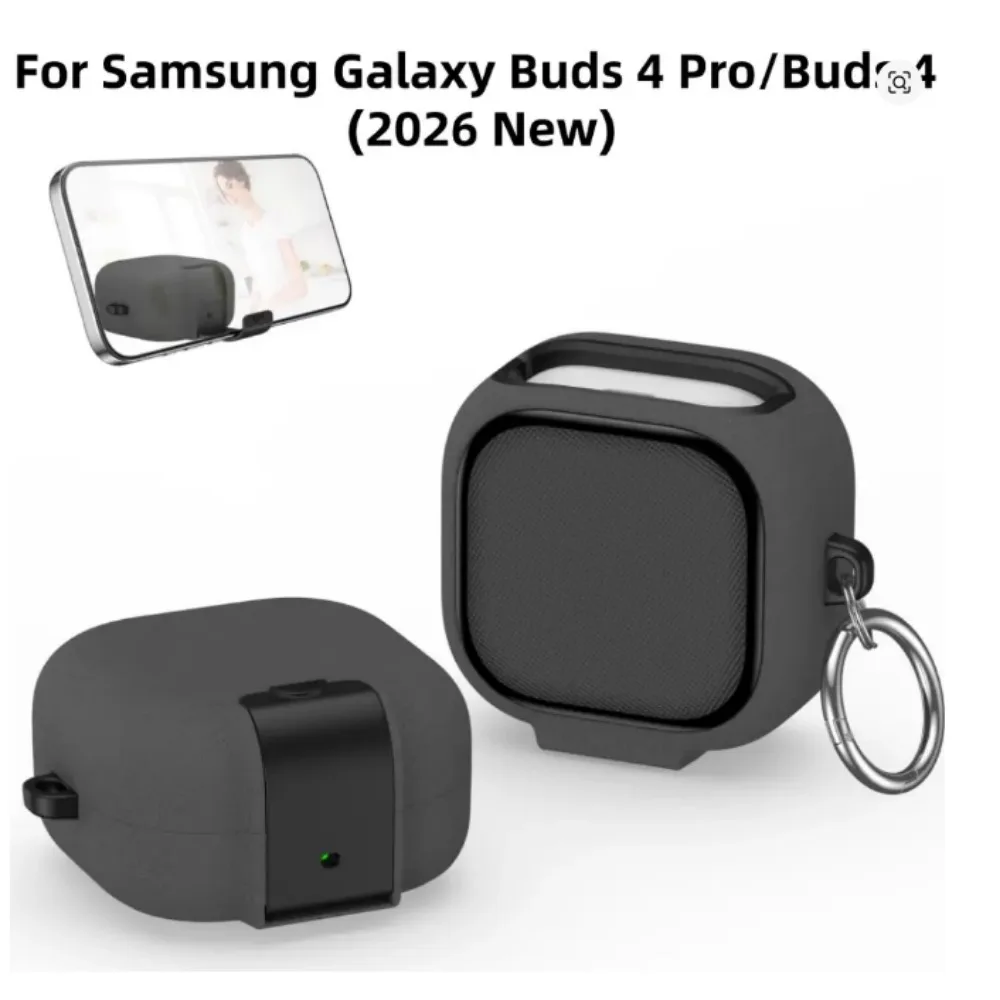 Secure Lock for Samsung Galaxy Buds 4/4 Pro Case with Phone Stand Protective Case Cover  for Galaxy Buds 4 Pro