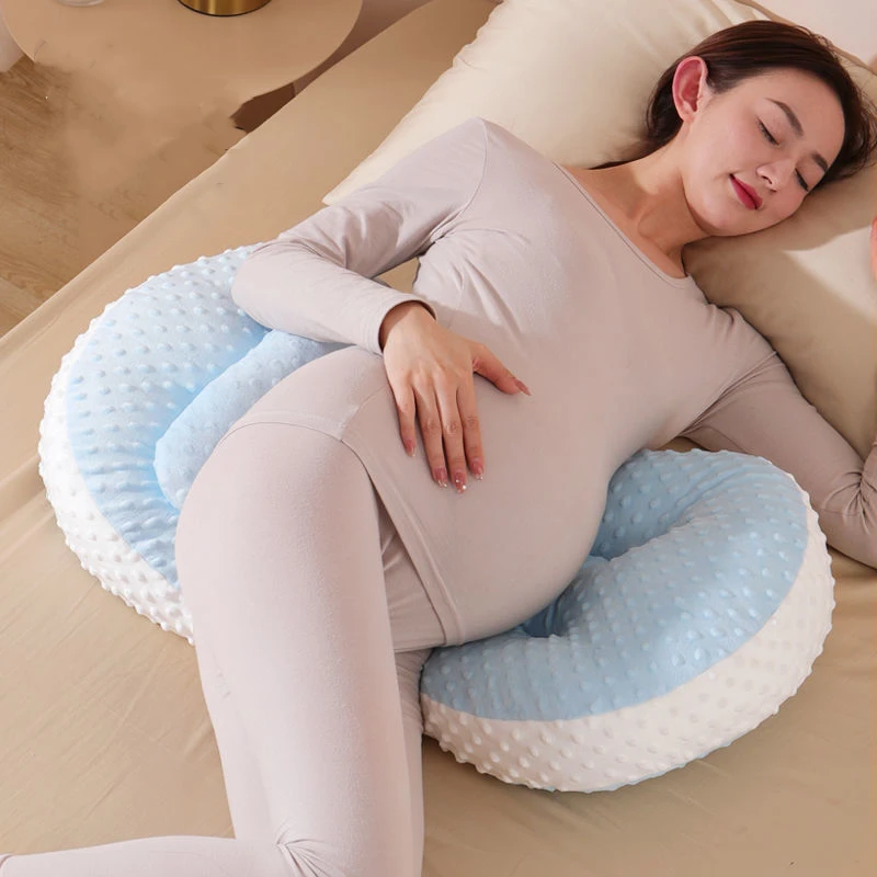 Almohada multifunción para mujer embarazada, cojín de maternidad para la piel suave y agradable, protección lateral para dormir, soporte para la cintura, 1 unidad