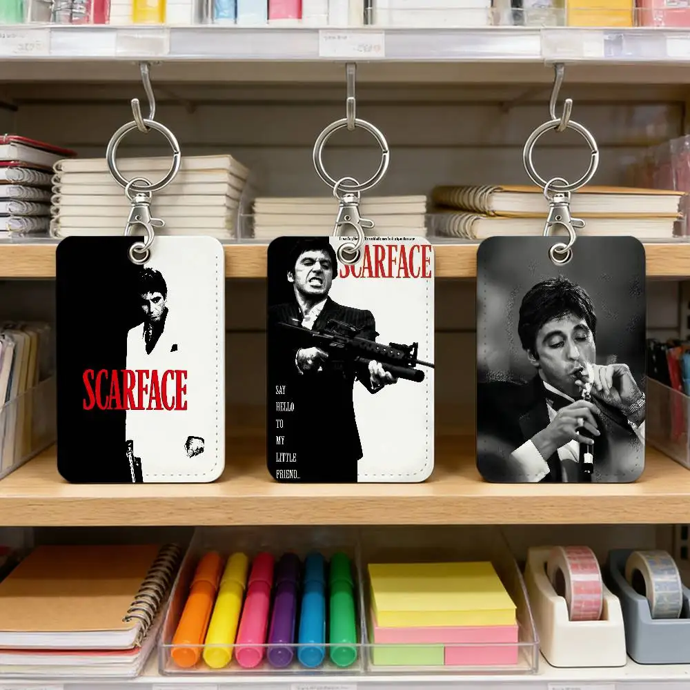 Vintage Film S-Scarface Kartenhalter Studenten-Campus-Karten-Schutzhülle