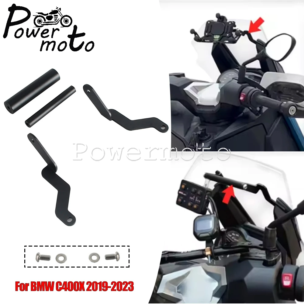 

Motorcycle 12 22 mm GPS Navigation Bracket Support Motorcycle Expansion Mobile Phone Navigation Bracket For BMW C400X 2019-2023