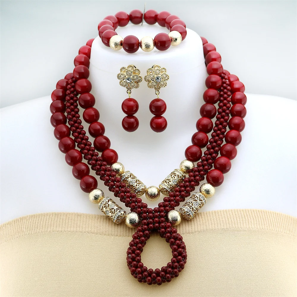 

Latest Style Glass Jewelry Sets Luxury African Wedding Bridal Glass Jewelry sets For Nigerian Women Z165,0.35