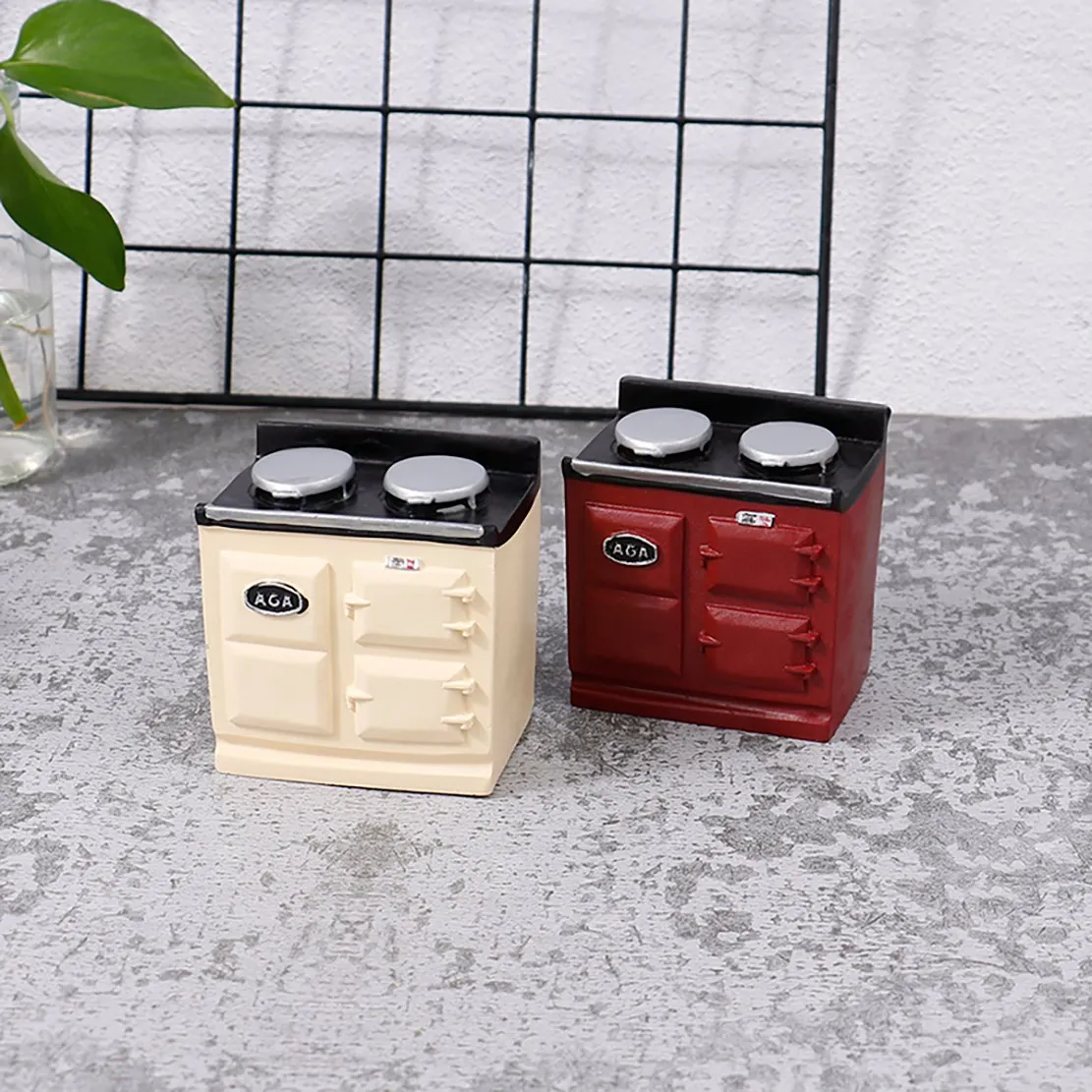 BAAA-1:12 casa de bonecas miniaturas mini fogão a gás modelo simulado casa de boneca móveis de cozinha decorar acessórios, azul