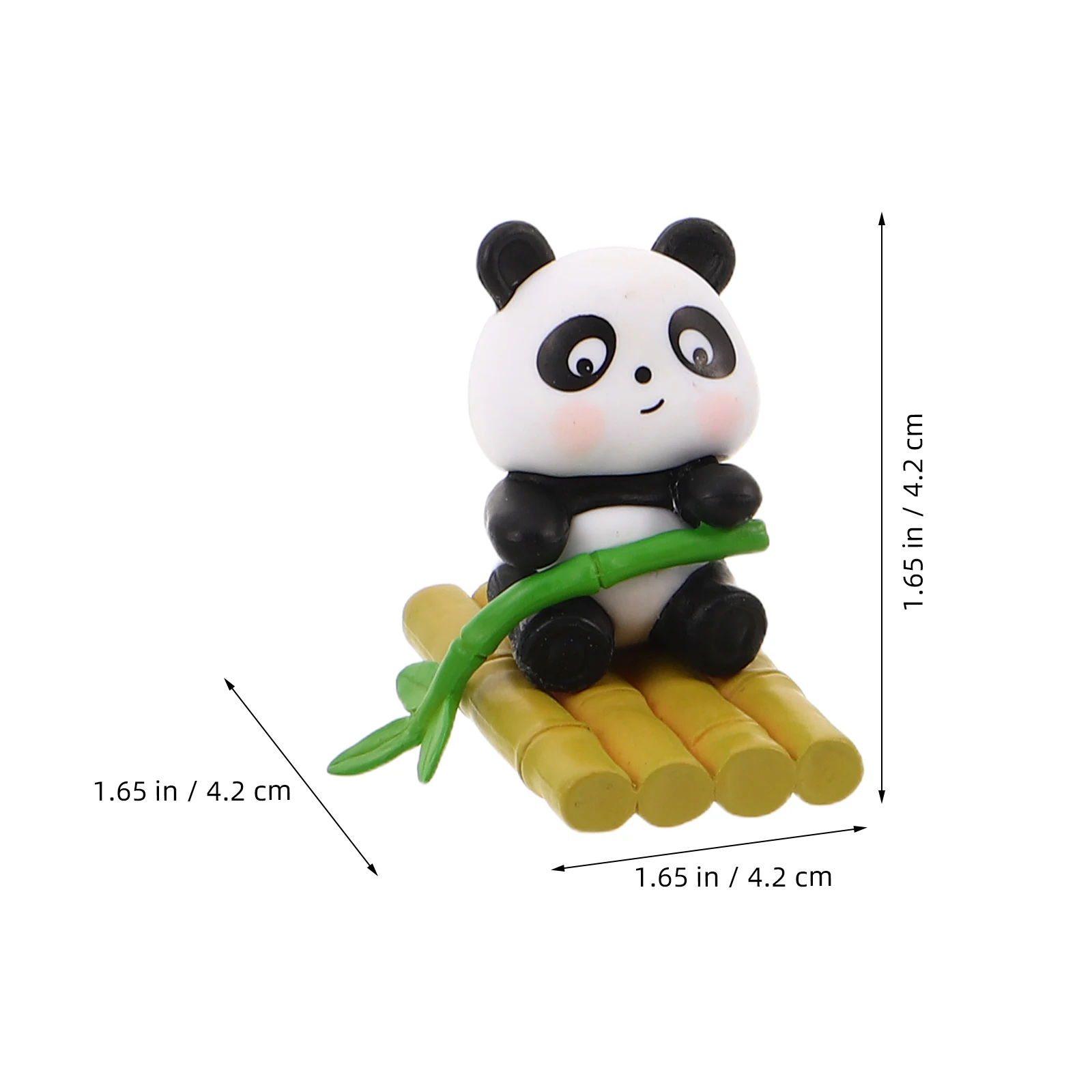 9pcs Mini Panda Figurines Hand Carved Animal Models For Garden Decor Cake Topper Party Supplies Outdoor Sculpture