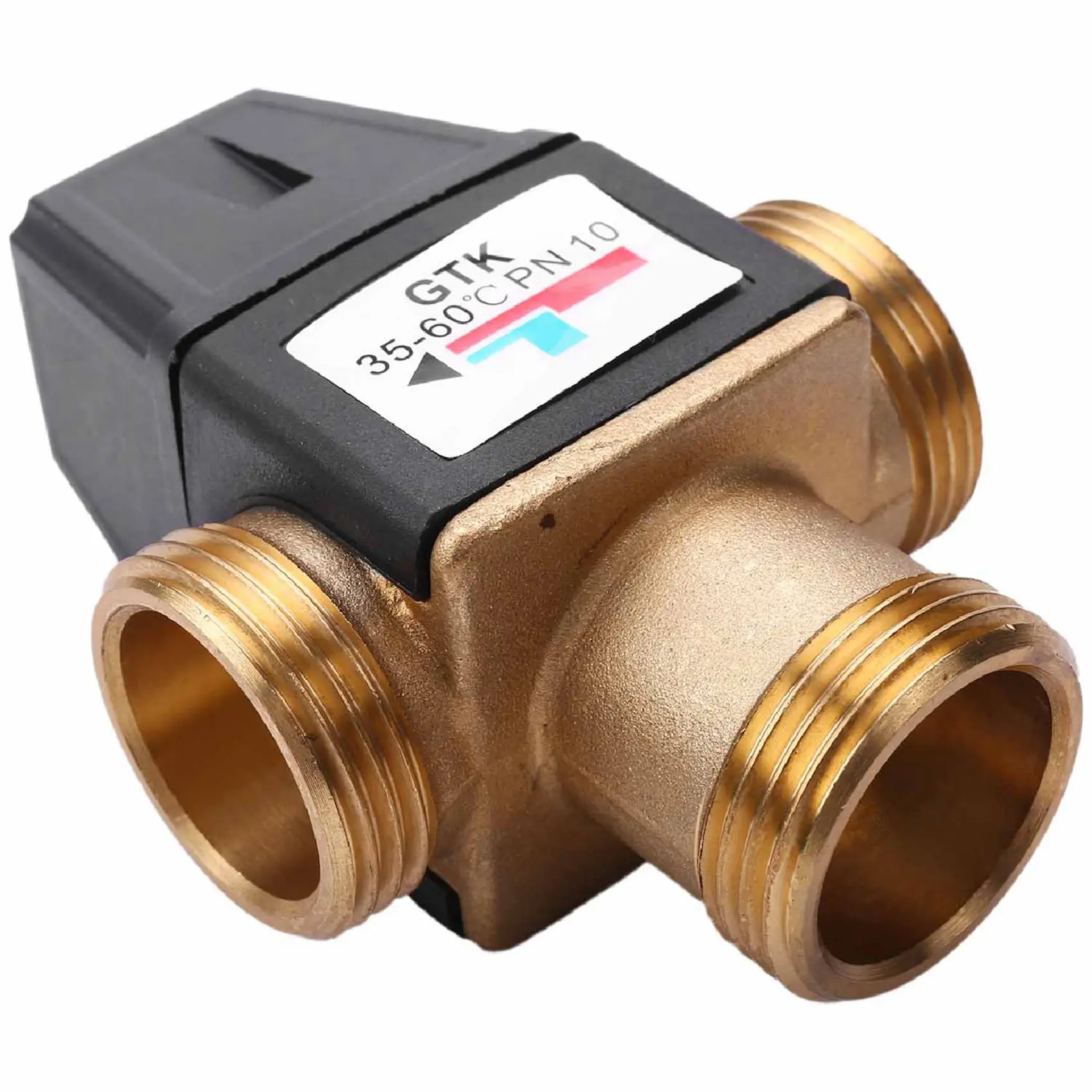 

1 Pcs 3 Way DN25 External Thread Brass Thermostatic Mixing Valve Solar Water Heater Thermostatic Valve