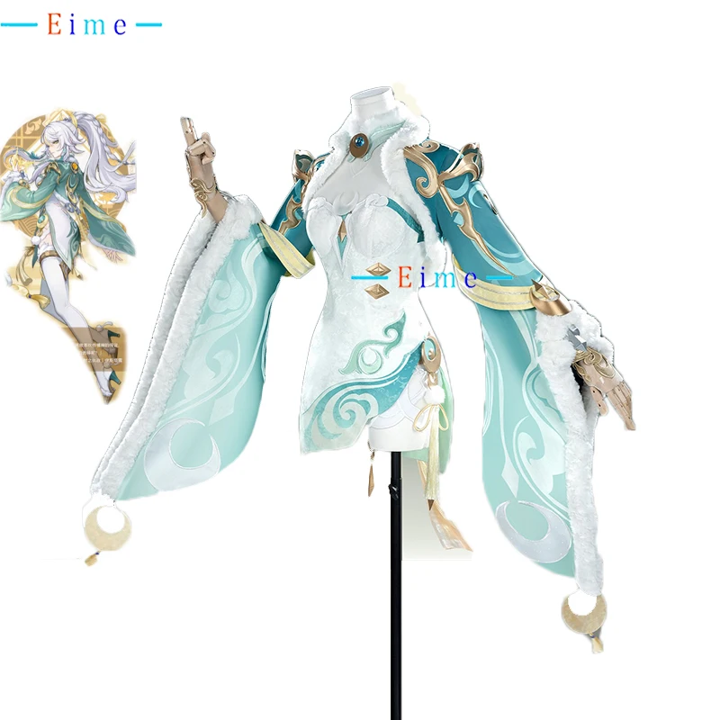 

Костюм для косплея по игре Genshin Impact Zibai, женское милое праздничное платье, униформа для Хэллоуина и карнавала, аниме-одежда, пошив на заказ