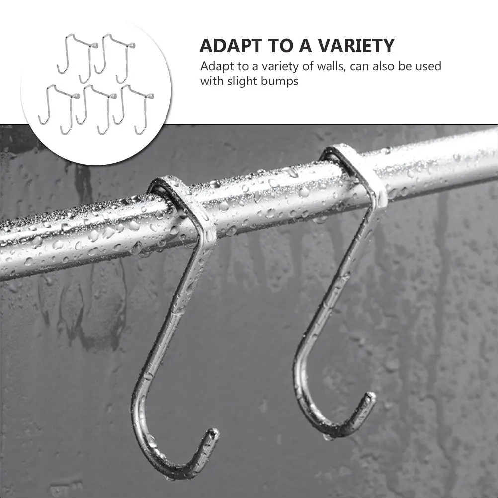 

5Pcs Wall Hooks Multi Functional Installation Hanging Rack Towels Clothes Scarves Bags Home Kitchen