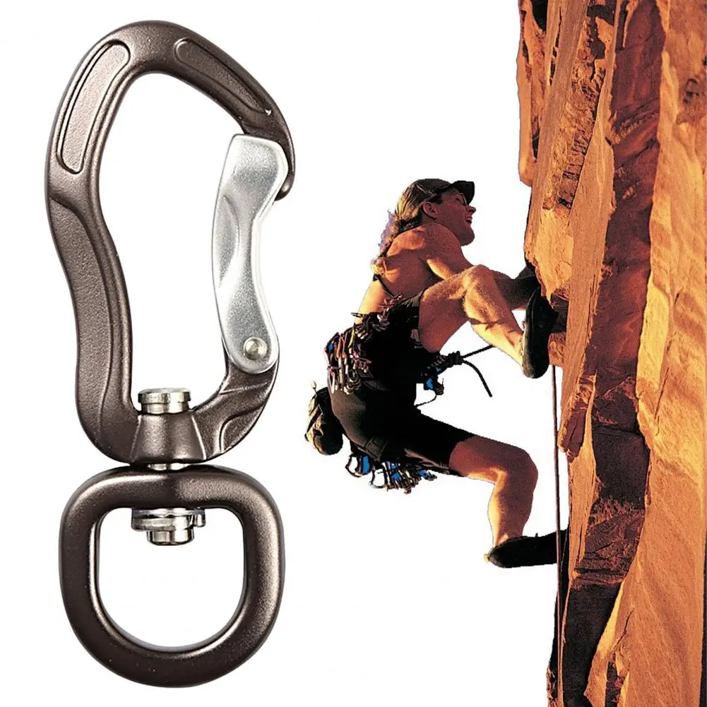 Convenient Safety Carabiner Rotatable Auto Locking Compact High Durability Hammock Climbing Carabiner