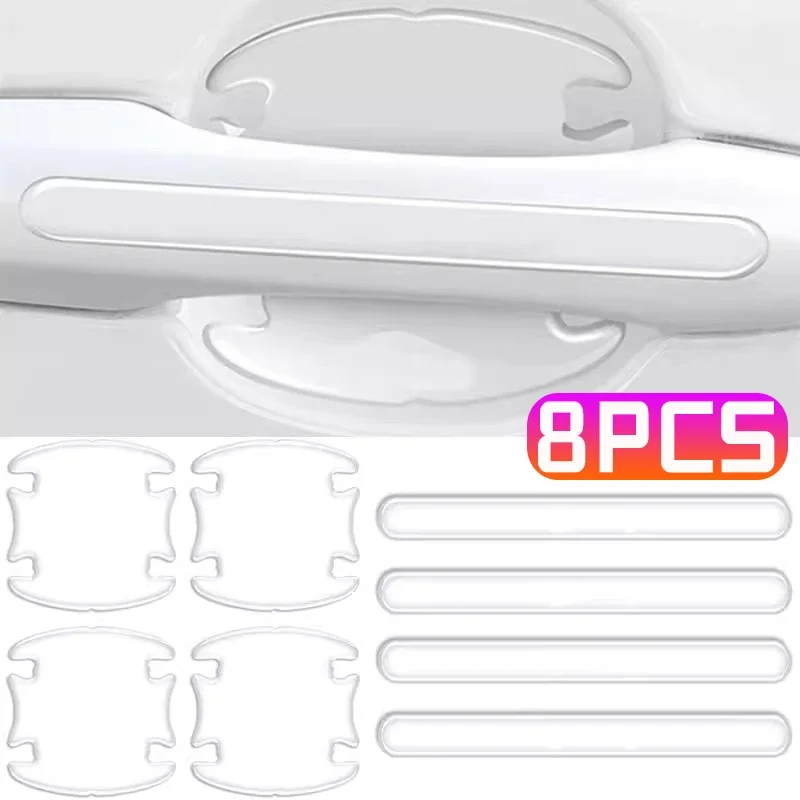 

Door Collision Strips Anti-scratch Handle Stickers Transparent Door Bowl Protection Stickers Car Universal Paint Protection Film
