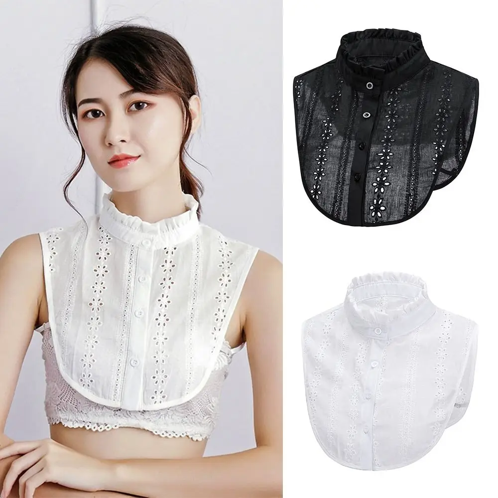 Sweet Stand Collar Fake Lace Collar Black White Exquisite DIY Lapel Collar Detachable Lace Neckline Autumn and Winter