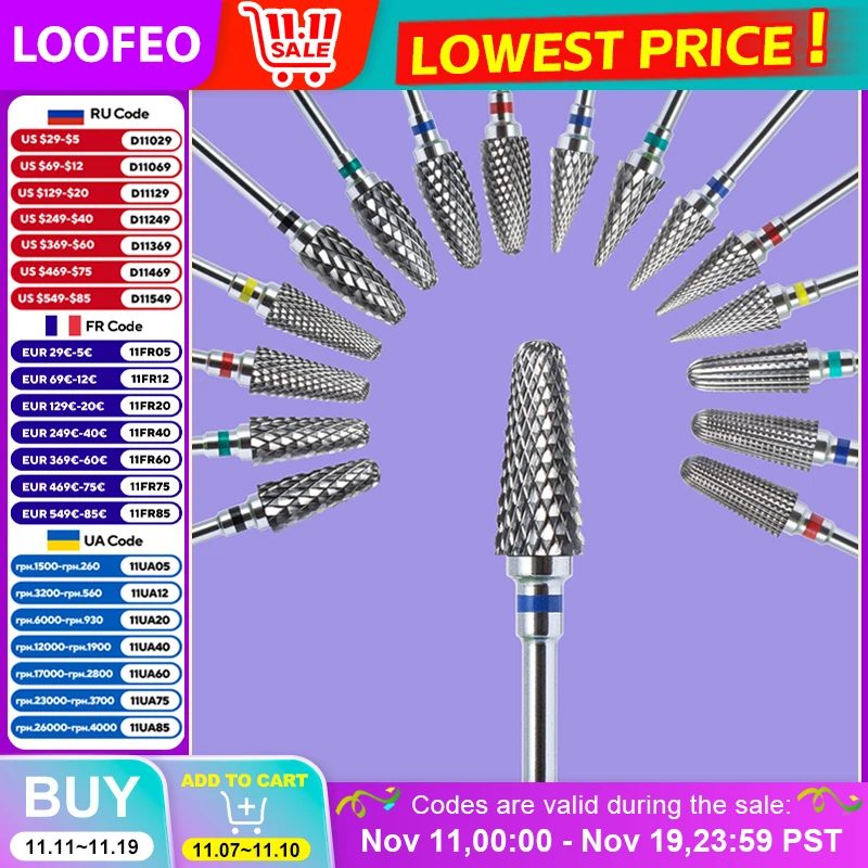 

Твердосплавные фрезы для ногтей инструменты для удаления гель-лака 3/32 дюймов пилки для дизайна ногтей фреза для кутикулы для маникюра и педикюра