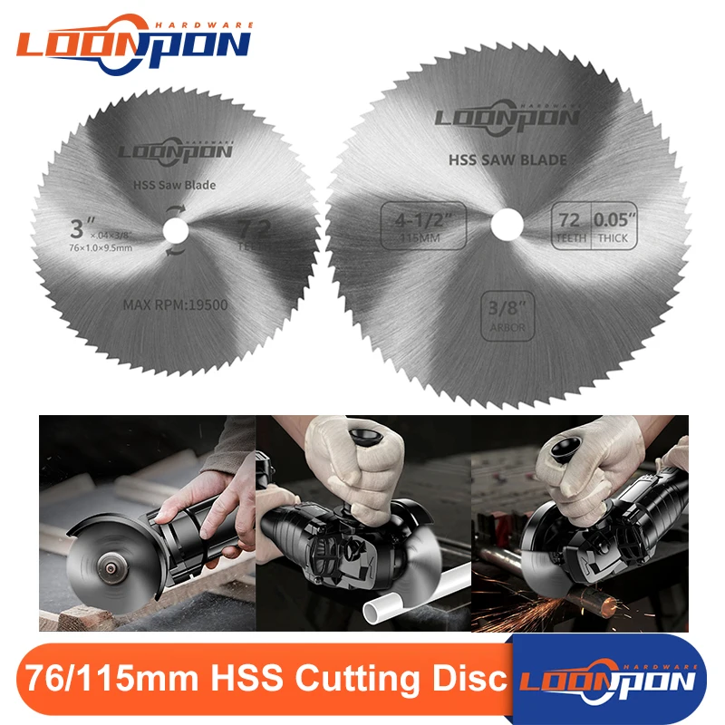 

HSS Circular Saw Blade 3inch/4.5inch Rotary Tool Cutting Stainless Steel Metal for Dremel Metal Cutter Power Tool