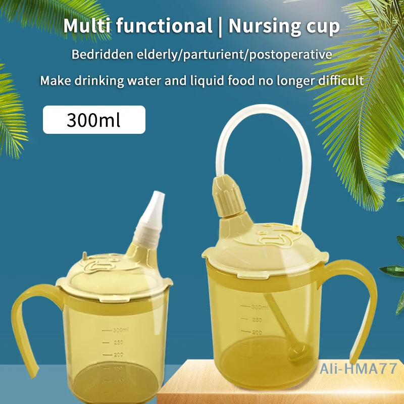 Adult Sippy Cup Handle Plastic Mug Drinking Cup Disabled Elderly Spill Proof Dysphagia Cup Parkinsons Aids Living