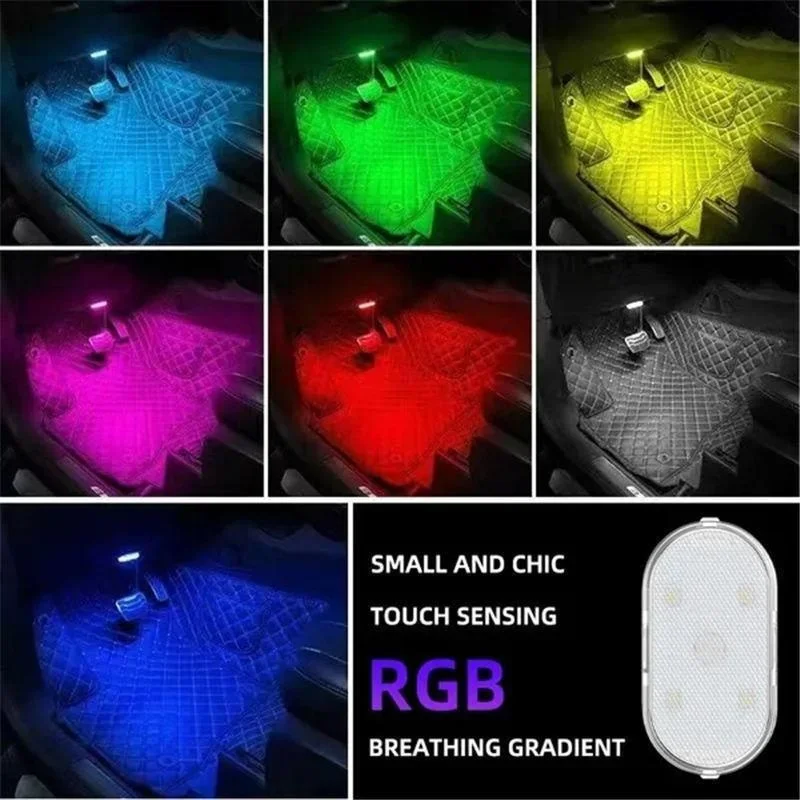 Kabellose LED-Leuchten für Autoinnenraum, Auto-LED-Innenbeleuchtung, USB-Aufladbare Automotive Neon-Akzentbeleuchtung – Detail 4