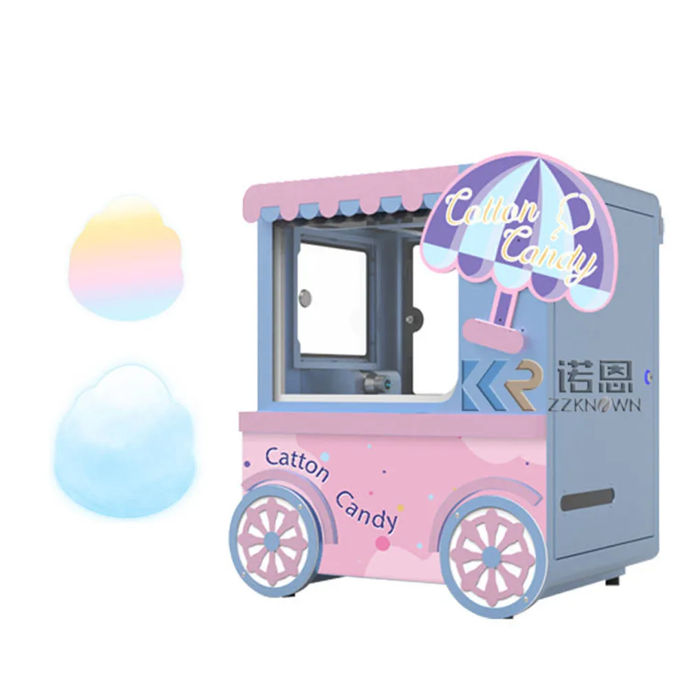 Chinese Supplier Commercial Semi Automatic Sweet Cotton Sugar Candy Floss Vending Machines New design Cotton Candy Machine