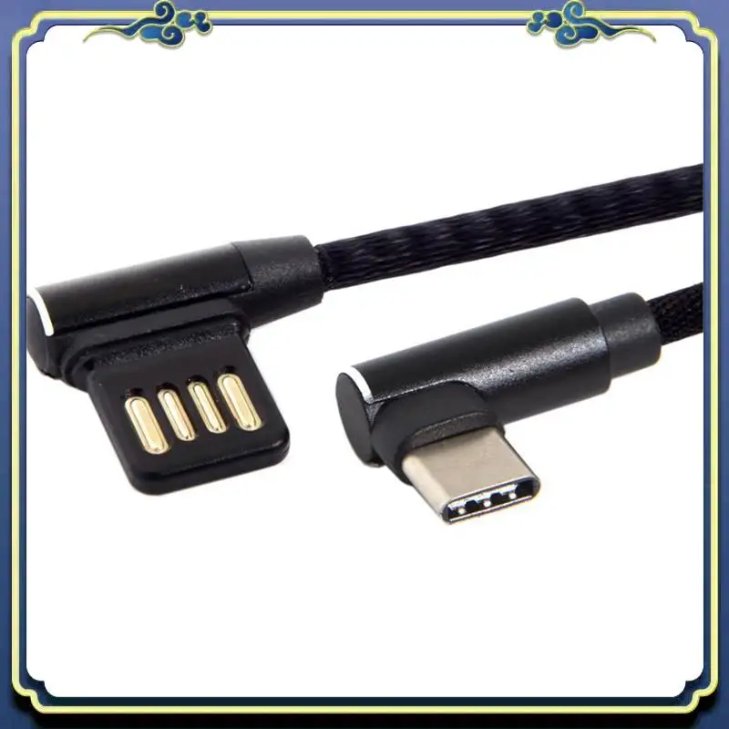

Портативный 3X USB-C 3.1 Type-C для левого и правого угла, 90-градусный кабель USB 2.0 для передачи данных с рукавом для планшета и телефона 15 см