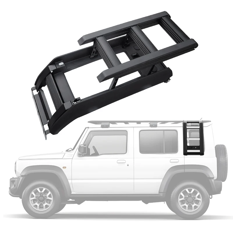 

Auto Parts Aluminum Telescopic Black Side Ladder Tailladder for Jimny 4 Doors 2 Doors