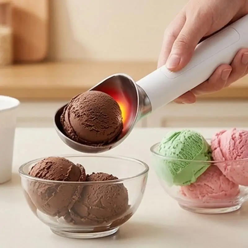 F19B Cordless Heated Ice Creams Scoops ABS Materials Soft Grip For Easy Scooping Action