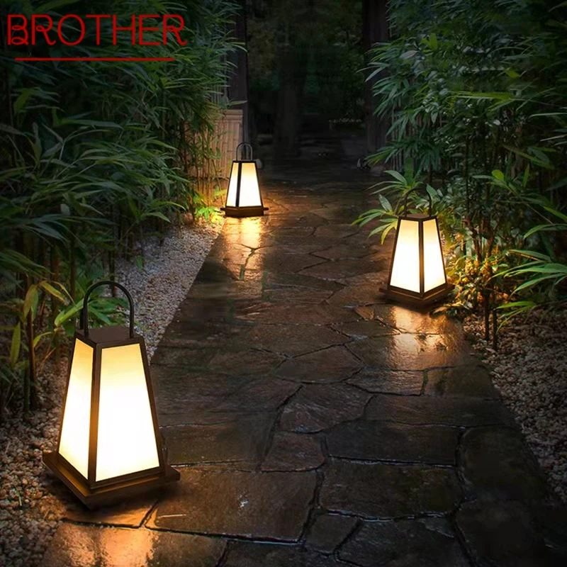 

BROTHER Outdoor Modern Solar Lawn Lamp LED Portable Lighting Waterproof IP65 Decorative for Garden Free Shipping