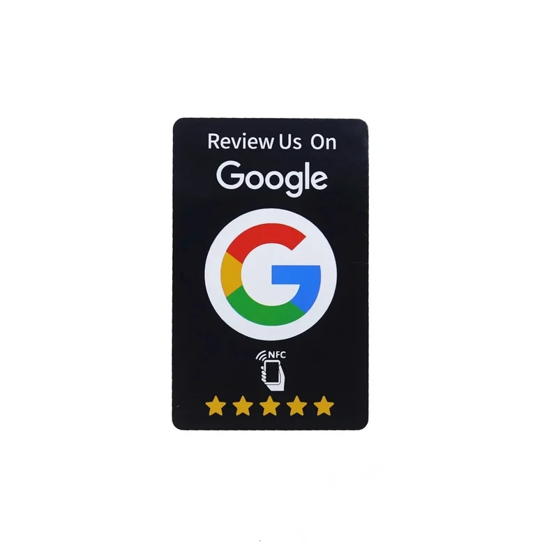 NTAG215 Google Review Tap NFC Cards White Reusable Programmable 13.56MHz Tap To Review for Business Feedback