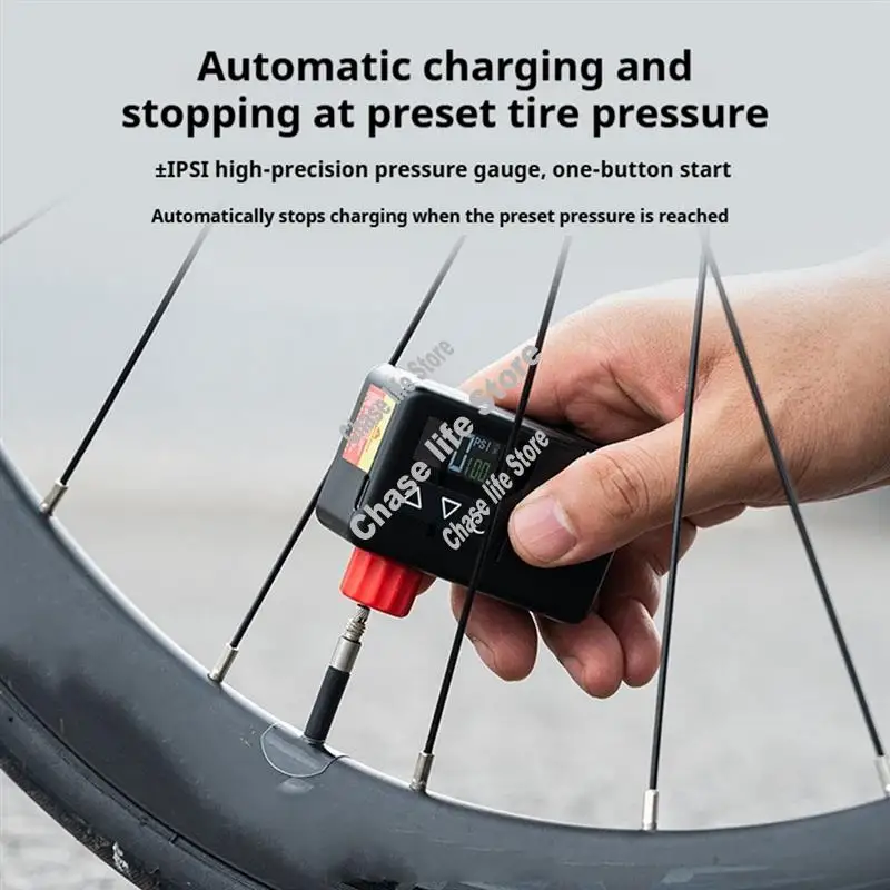 

New Hot MINI Fast Rechargeable 120 PSI Portable Pocket Bike Electric Air Pump Compressor Tire Inflator For Bicycle Digital