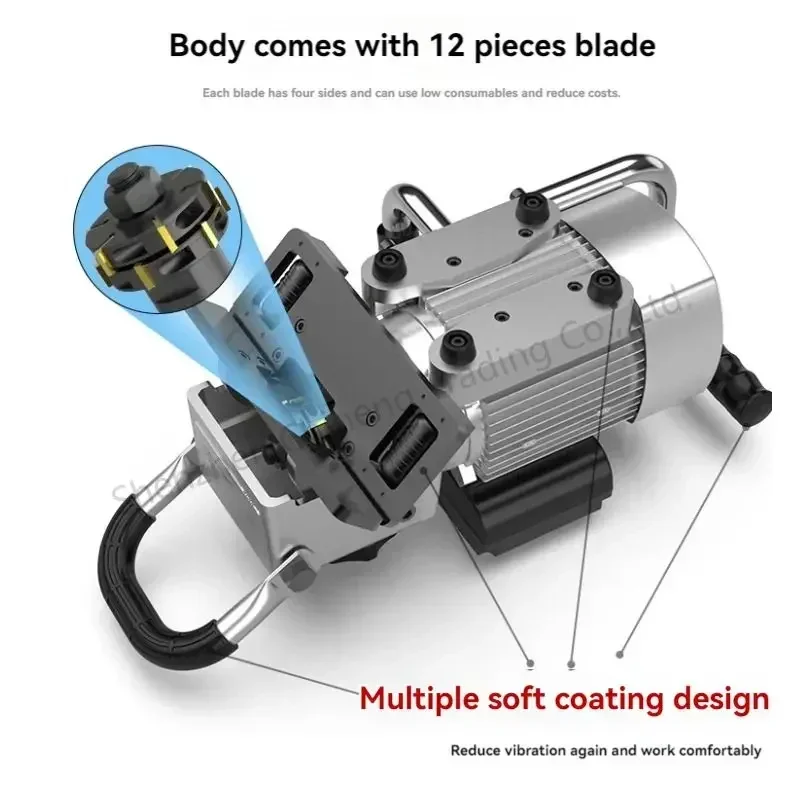 جديد 220V1500W لوح من الفولاذ المقاوم للصدأ آلة الميلا المسطحة المحمولة شطبة المقلم زاوية قابل للتعديل الكهربائية المحمولة الشطب ماك