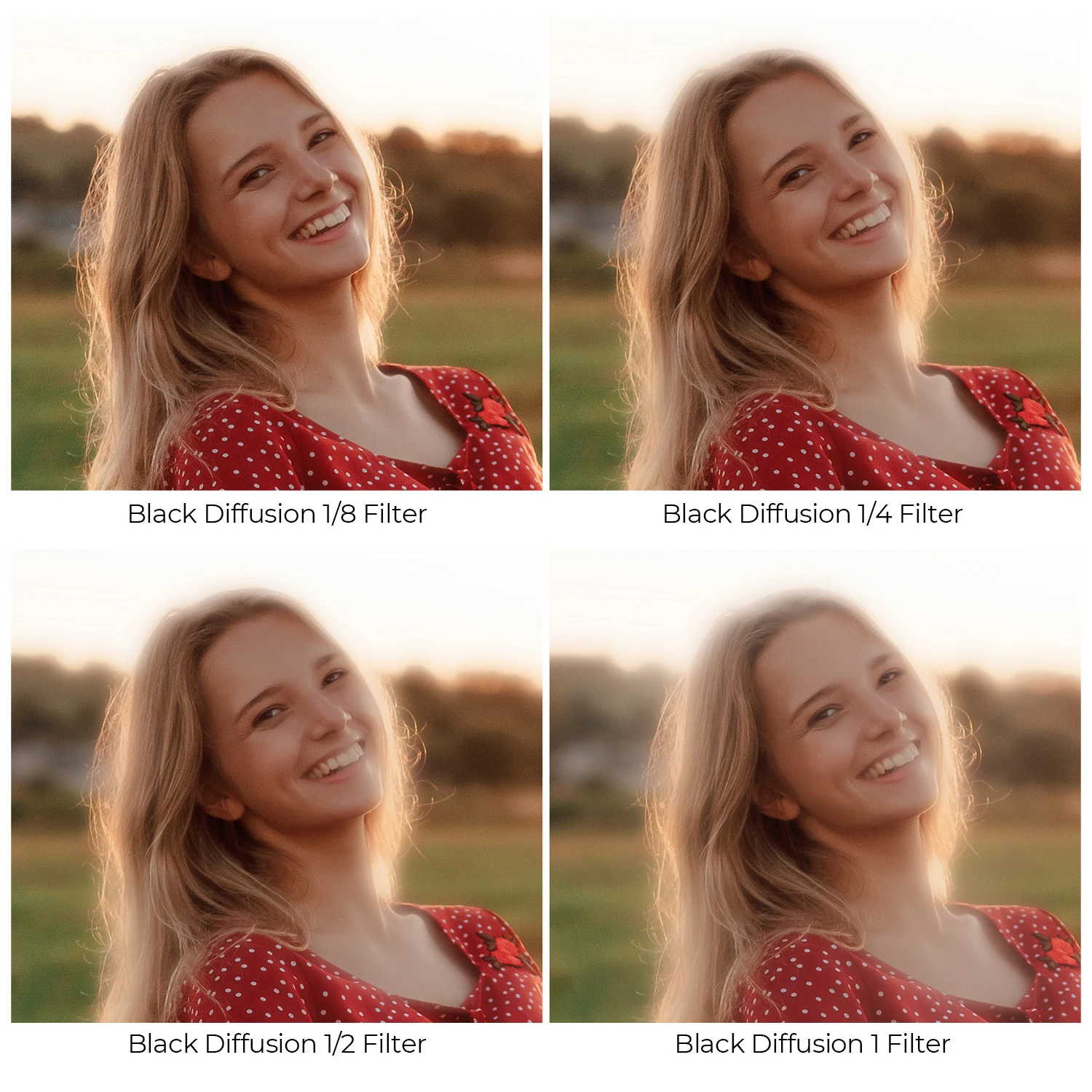 K&F Concept 1/2 1/1 1/4 1/8 블랙 미스트 확산 렌즈 필터 67 72 77 82mm Blcak Mist Filtro 49mm 52mm 58mm 62mm 67mm 77mm 82mm