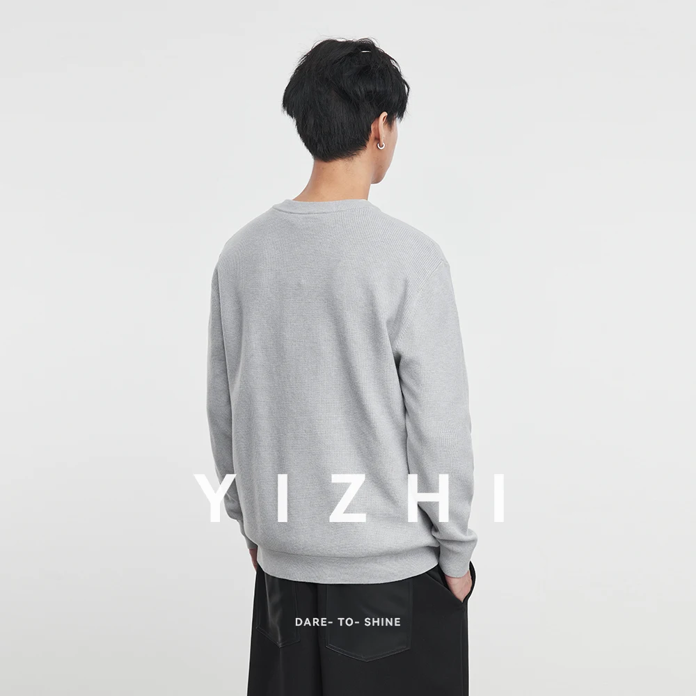 

Fashion Men's Casual Henley Neck Sweater 2025 Autumn Winter Loose Fit Knitted Pullover Comfortable Soft Long Sleeve Jumper Top