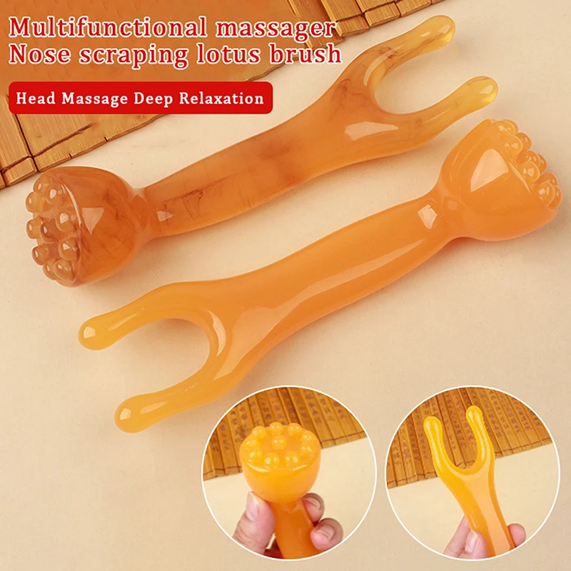 Trigger Point Meridian Scraping Stick Eyes/Nose/Ears/Neck/Face Lotus Body Massager Stress Relief Relaxing Acupunctur Point Pen