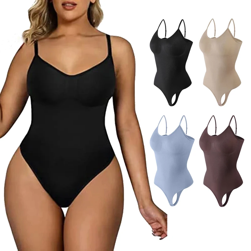 Bodysuit Shapewear Women Full Body Shaper Tummy Control Hip Lifter Thong Corset Thigh Reductive Slimming Waist Trainer Underwear