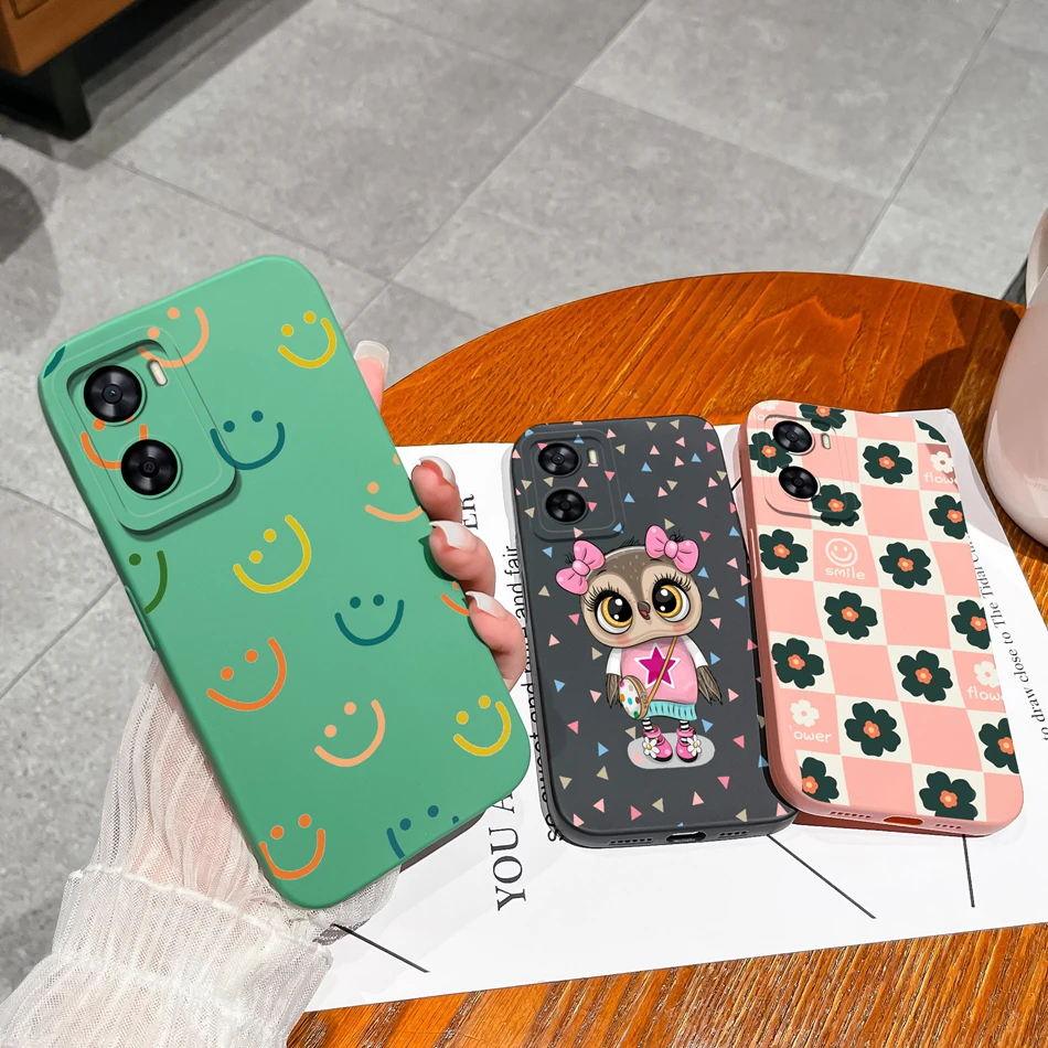 For Oppo A77 A77S Phone Case For Oppo A 77 4G 5G Funda Butterfly Camera Protection Soft Liquid Silicone Anti Drop Back Covers